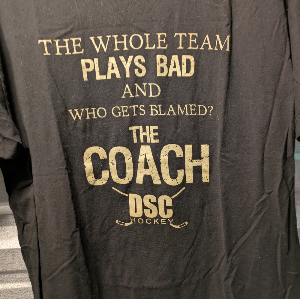 DSC HOCKEY Black Coach Graphic Men's Tee SIZE xl - Picture 3 of 5